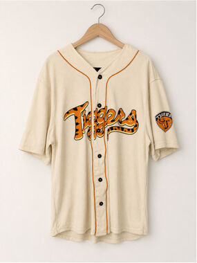 unisex Disney Tigger Baseball Jersey Size M Beige Orange